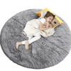 Lifebay Cozy Gray Fluffy Round Rug - 120x120cm | Ultra Soft Shaggy Area Rug