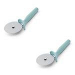 2PK KitchenAid Metal Soft Grip Pizza Cutter Baking Tools - Mineral Water