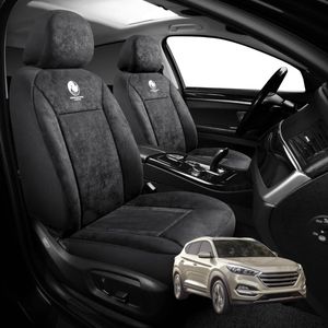 Australian Goose Edition Front Seat Covers for Hyundai Tucson 2015 - 2020 (TL) - Suede, Universal Fit - Black