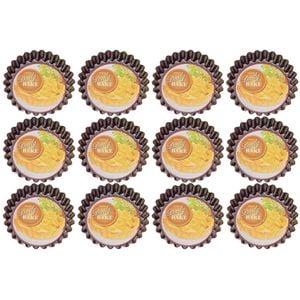 12PK Daily Bake Non-Stick Quiche Pan Loose Base Bakeware 10x2cm - Black