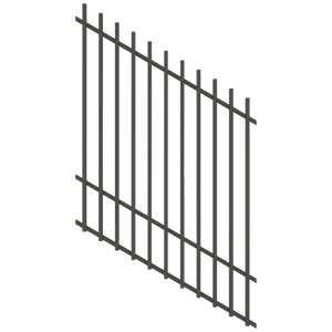 ProtectorAl 350 - 1200 x 1500mm Woodland Grey Raked Up to 15º Batten Pool Fence Panel