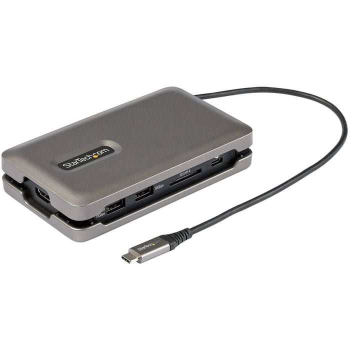 Startech.com Usb C Multiport Adapter, Usb C To 4k 60hz Hdmi 2.0, 2-port 10gbps Usb Hub, 100w Power Delivery Pass-through