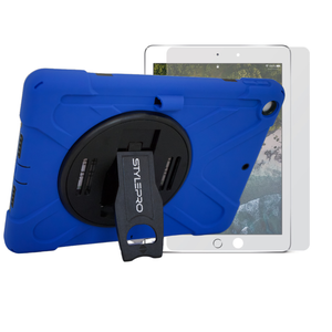 Stylepro Ipad 10 Combo Shockproof Case Plus Screen Protector With Rotating Stand For Ipad 10th Gen 10.9", Blue