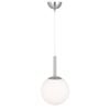 Telbix Bally Modern Pendant Hanging Lamp Light Glass Metal Opal Matt Nickel