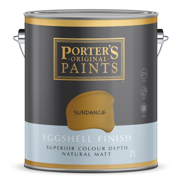 Porter's 2L Sundance Eggshell Finish Broadwall Washable Paint