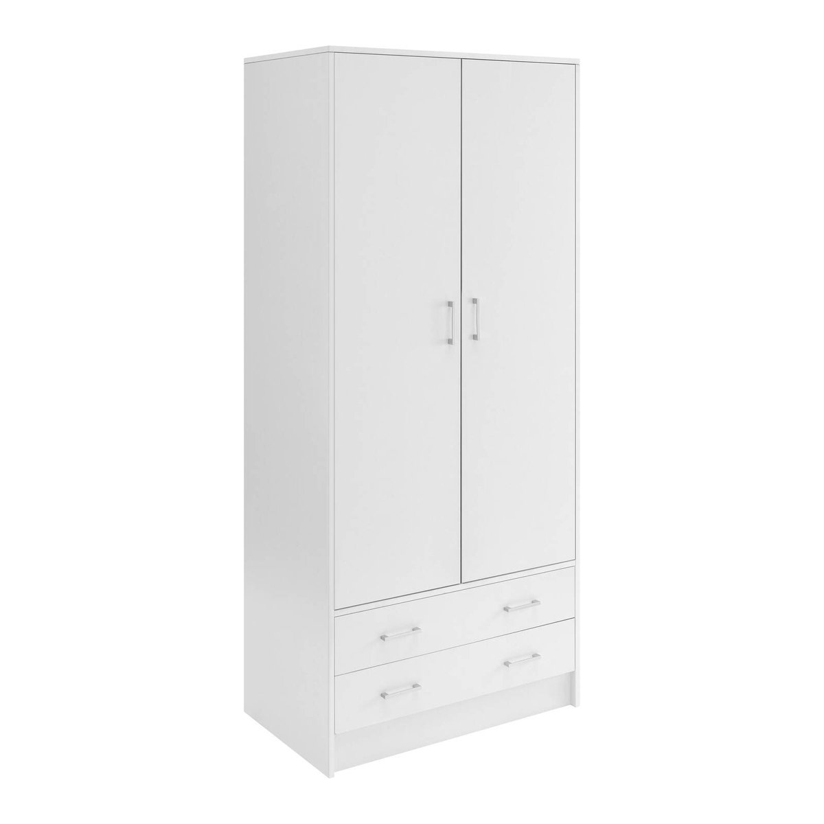 Griffin Wardrobe 2 Doors 2 Drawers White Bunnings Australia