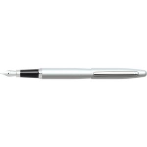 Sheaffer VMF Fountain Pen Writing Stationery Medium Nib Strobe Silver/Nickel