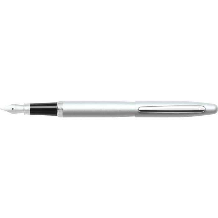 Sheaffer VMF Fountain Pen Writing Stationery Medium Nib Strobe Silver/Nickel
