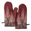 Ashdene Secret Garden Set of 2 Oven Mitts - Maroon