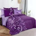 Dreamfields King Plum Floral Soft Quilt/Doona Cover Set