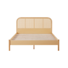 Lulu Bed Frame with Curved Rattan Bedhead