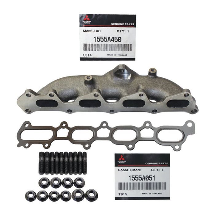 Genuine Exhaust Manifold, Gasket & Stud Kit For Mitsubishi Triton Mn 4d56 2.5l 4wd