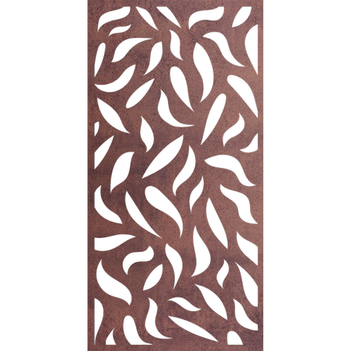 Tuscan Path 1800 x 900mm Rust Leaf Screen Panel - Bunnings Australia