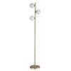 Oriel Lighting Valcross 3lt Decorative Floor Lamp With Opal Matt Glass Spheres Satin Brass
