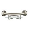 evekare Brushed Nickel Corner Shelf with Grab Rail