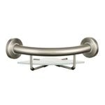 evekare Brushed Nickel Corner Shelf with Grab Rail