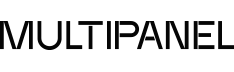 Multipanel logo in black colourway