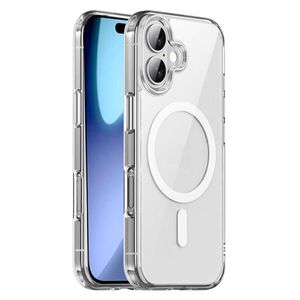 For Apple iPhone 17 MagSafe Magnetic Case with HaloLock Shockproof Protective Electroplating Clear Cover (Clear)