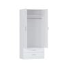 Practa 2 Door 2 Drawer White Robe