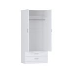 Practa White 2 Door 2 Drawer Robe