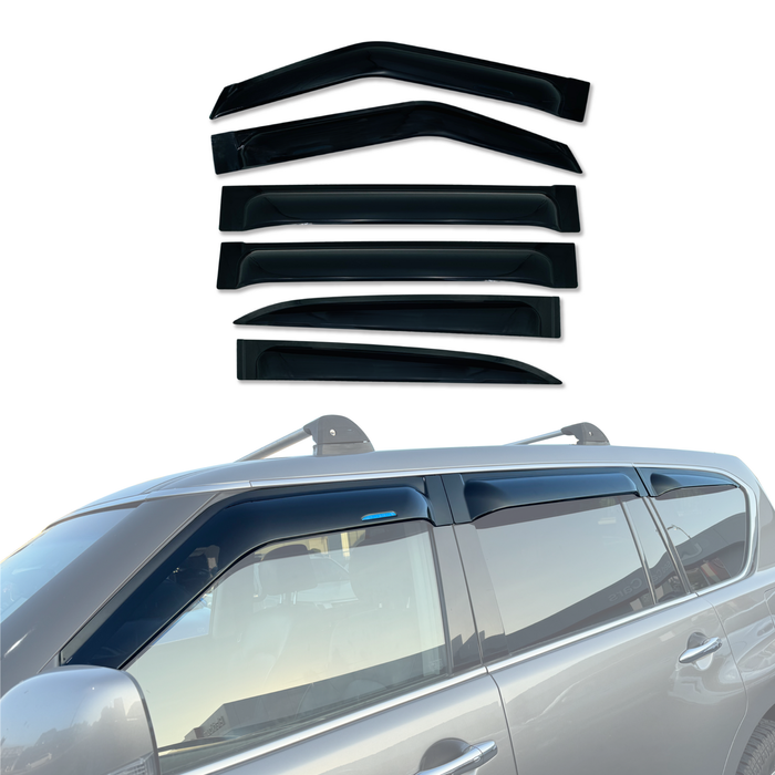 AUSGO Wide-Profile Weather Shields for Nissan Patrol Y62 2012-Onwards Weathershields Window Visors Wind Deflectors