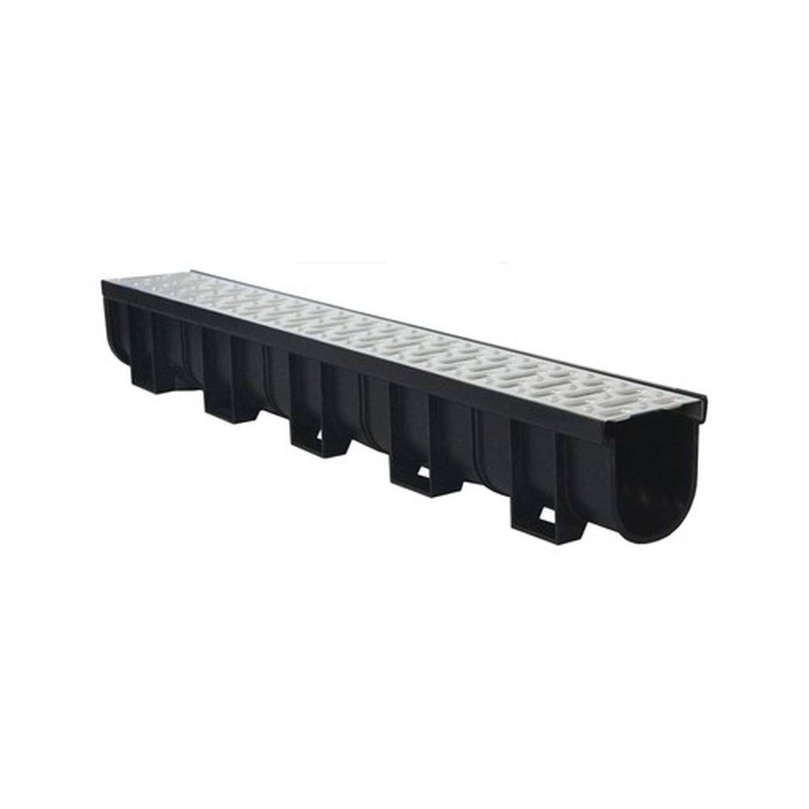 Everhard 3m EasyDRAIN Pressed Stainless Steel Metal Grate and Prejoined Channel
