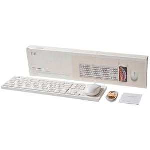 Pout Hands 5 Combo Charging Pad/Keyboard/Wireless Mouse Set for PC/Laptop White