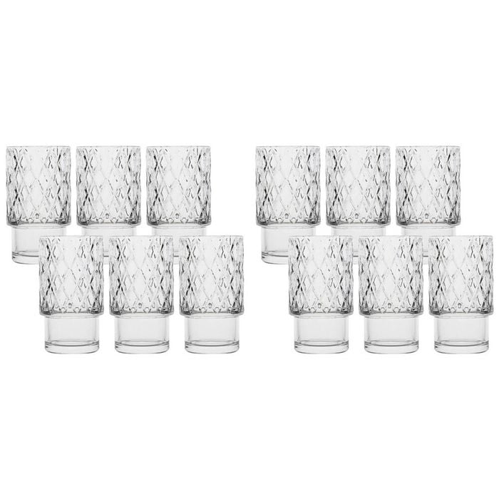 12pc Ecology Dante Glass Hi Ball Tumblers 370ml - Clear