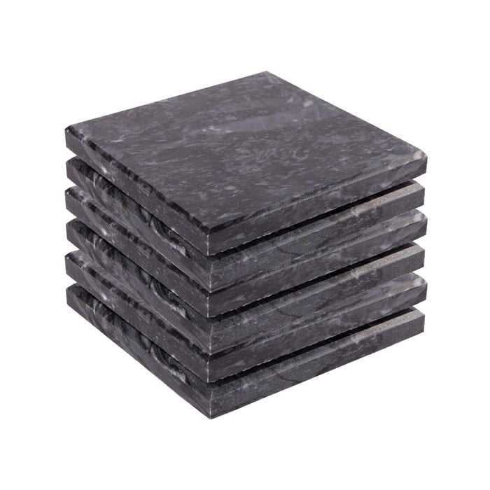 Argon Tableware Marble Square Coasters - 10cm - Pack of 6