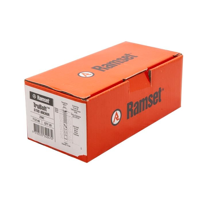 Ramset M12 x 140mm Zink TruBolt Stud Anchor - 20 Pack