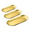 SOGA Gold Nordic Oval Plate Set – 3 Piece