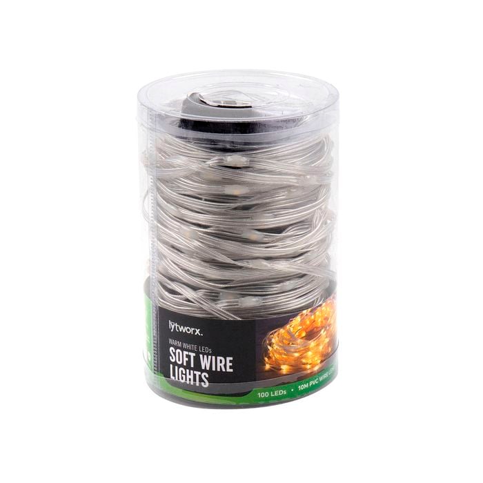 Lytworx 10m Solar Warm White Soft Wire String Light