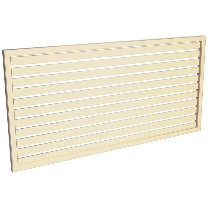 ProtectorAl 1001-2000W X 300-1000H Primrose Aluminium Welded Slat Panel Horizontal 18mm Gap