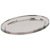 Argon Tableware 3x Oval Serving Platters - 60 x 41cm - Stainless Steel Dinner Tray Oval Plate Small Appetizer Serving Dishes