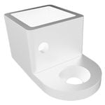 ProtectorAl White Matt Aluminium Friction Fit Handrail Wall Bracket