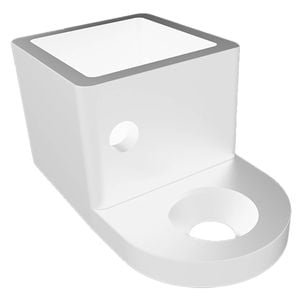 ProtectorAl White Matt Aluminium Friction Fit Handrail Wall Bracket
