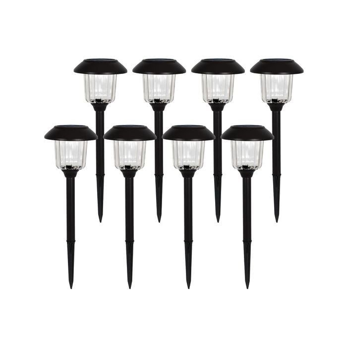 Luxzone 39cm 50lm Solar LED Pathway Light - 8 Pack