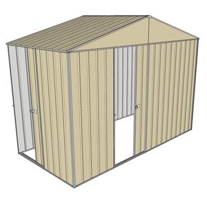 Build-a-Shed 3.0 x 1.5 x 2.3m Gable Single Sliding Side Door Shed - Cream