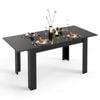 Costway 158cm Extendable Dining Table Black