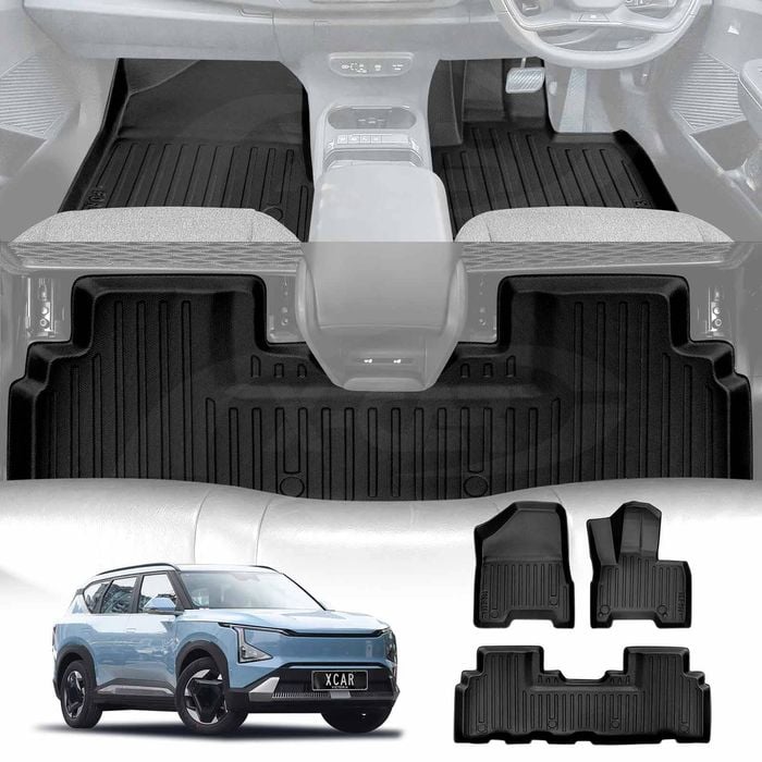 3D Floor Mats for Kia EV5 2024-Onwards Heavy Duty All Weather Car Mats Carpet Liner Set
