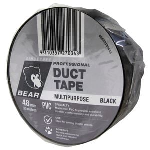 Bear 48mm x 30m Black Norton Duct Tape - Black