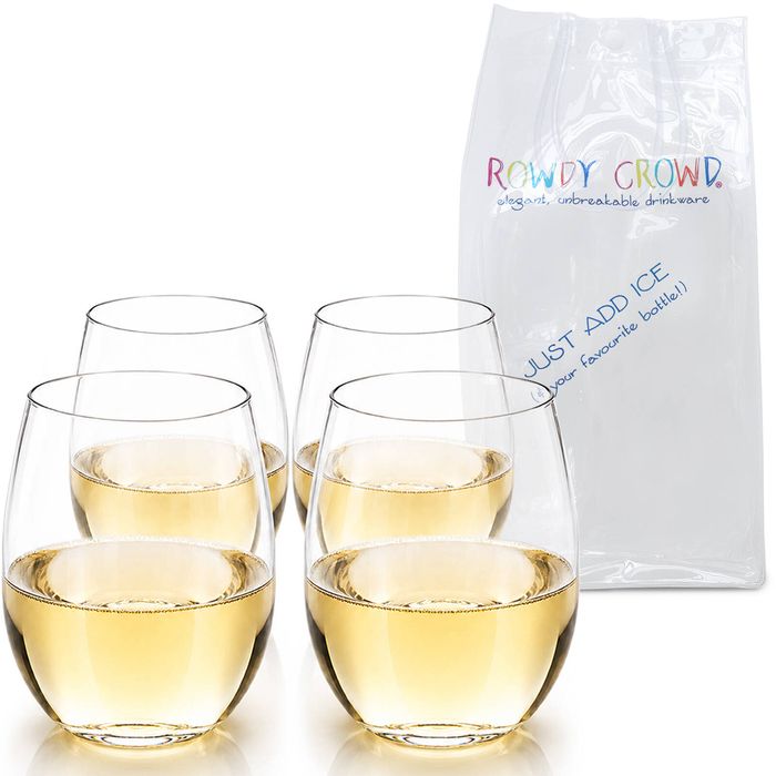 Wine Tumblers Set of 4 - Cool Rowdies - Unbreakable Tritan Plastic Dishwasher Safe