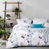 Luxton Elia Leaf Turquoise Aqua Quilt Cover Set( Super King )
