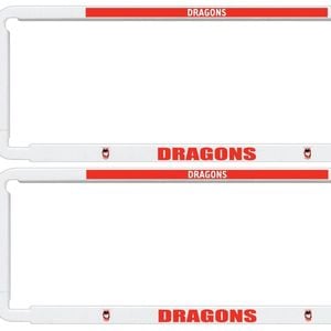 Nrl Car Number Plate Frame Set Of Two - St George Illawarra Dragons - Front/back
