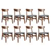 Levede 8pc Wooden Dining Chairs - Walnut