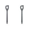 2PK Zyliss Angled Mixing Spoon Silicone/Nylon Cooking Utensil - Grey