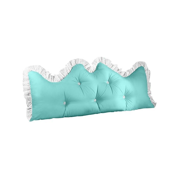 SOGA 180cm Princess Bed Pillow Tatami Cushion with Ruffle Lace