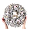 Lifebay Pink & Gold Christmas Wreath for Door