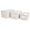 3pc LVD Metal Utility Box Set 29.5x19.5cm/:25x16.5cm/19.8x14cm Ivory