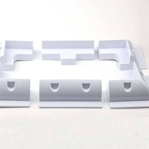 Exotronic White Solar Panel ABS Plastic Corner plus Mid Brackets